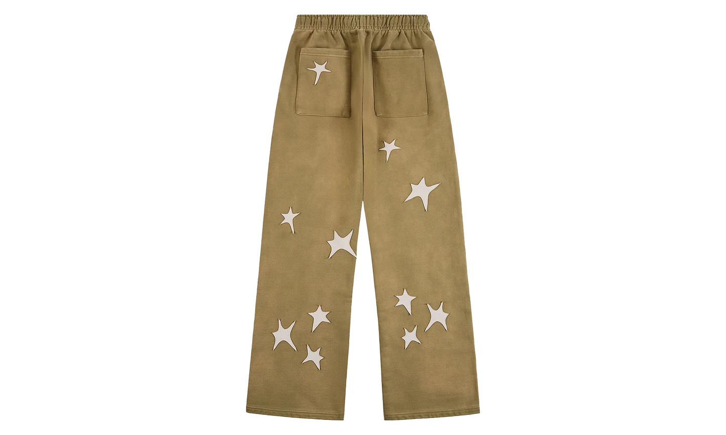 Patchwork Washed Sweatpant "Green" KS003