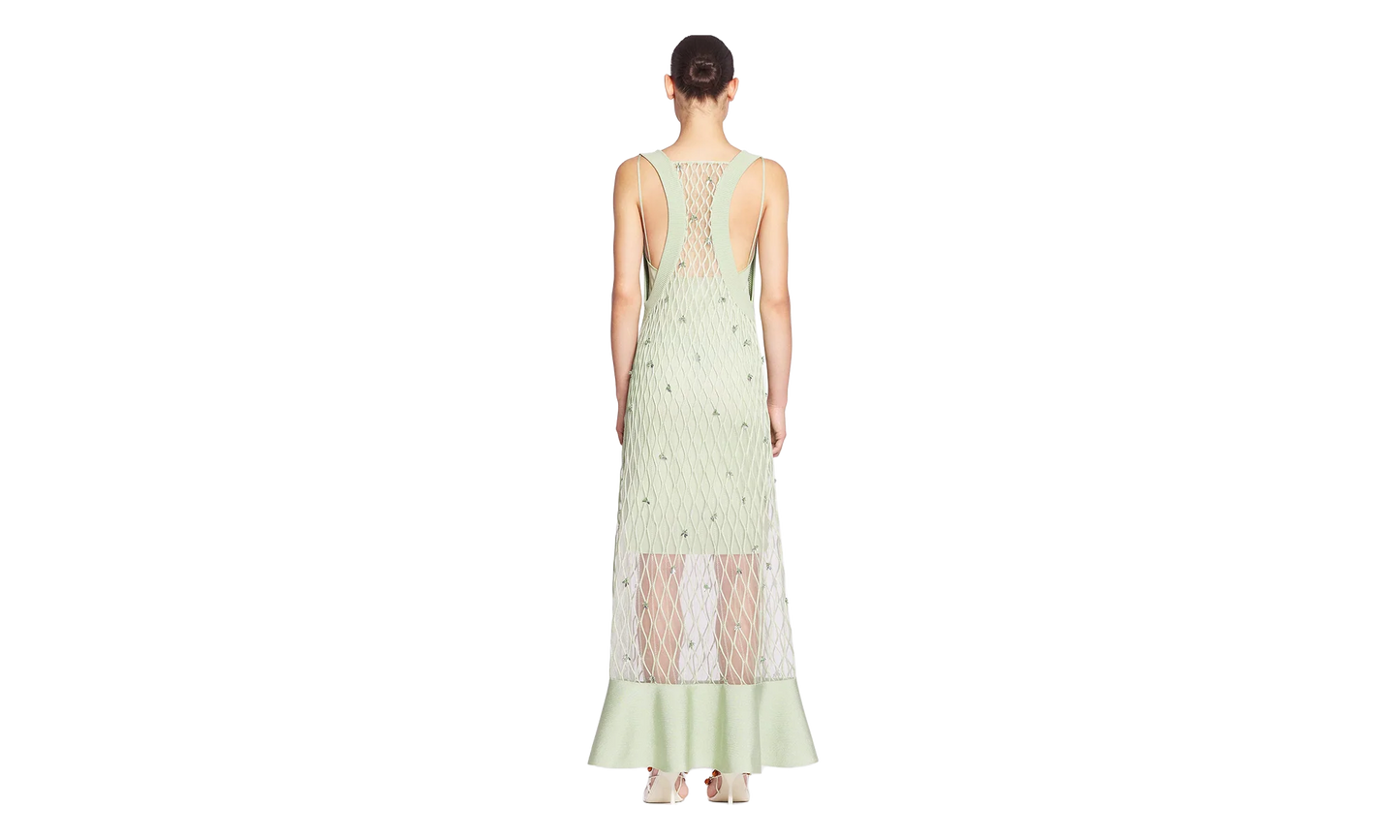 EMBROIDERED CAGE KNIT DRESS "AMANDE" RW DR9033 K033 E24 610