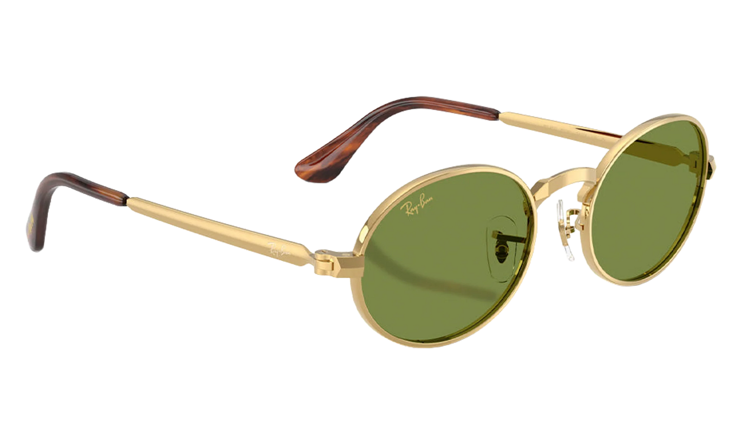 Ray-Ban Bold Metals "A$AP Rocky - Polished Arista Gold with Green Lens" RB3931 001 4E