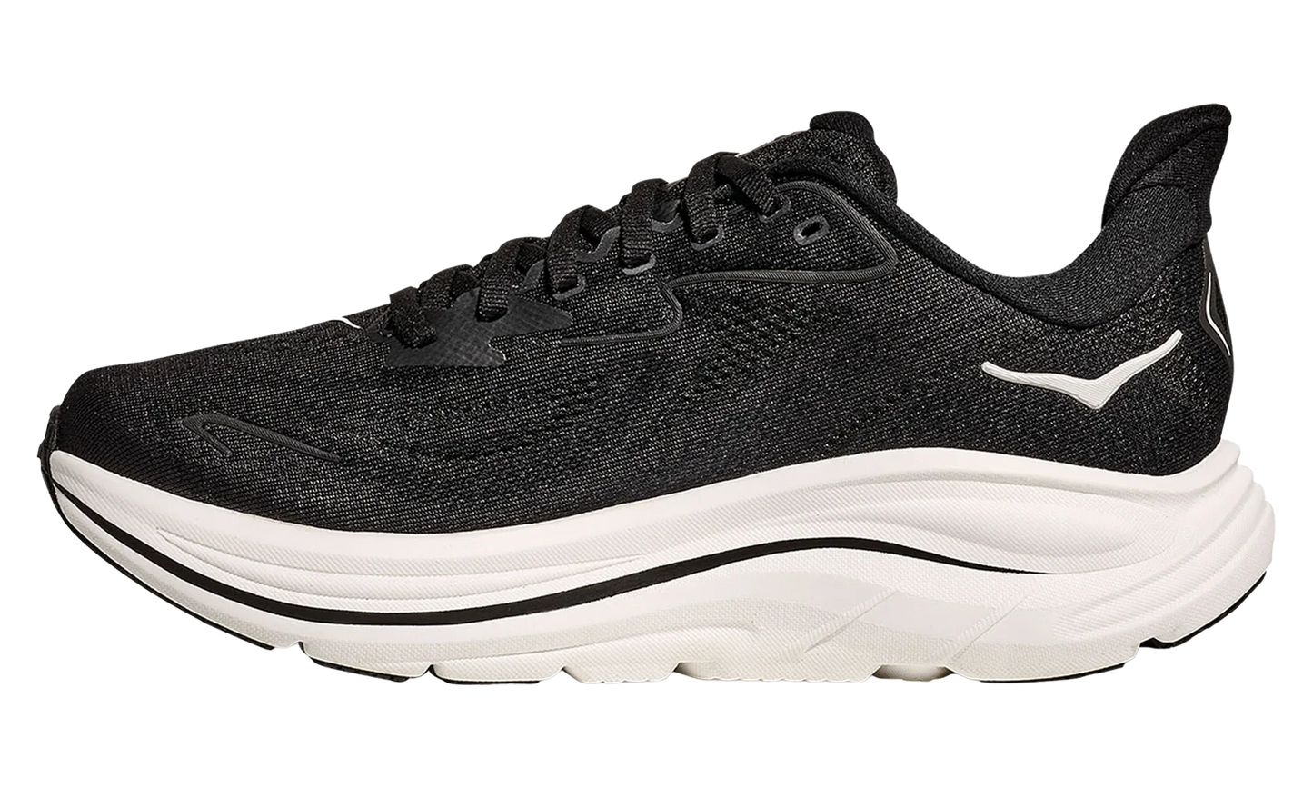 Clifton 10 WMNS Wide "Black White" 1162050 BWHT