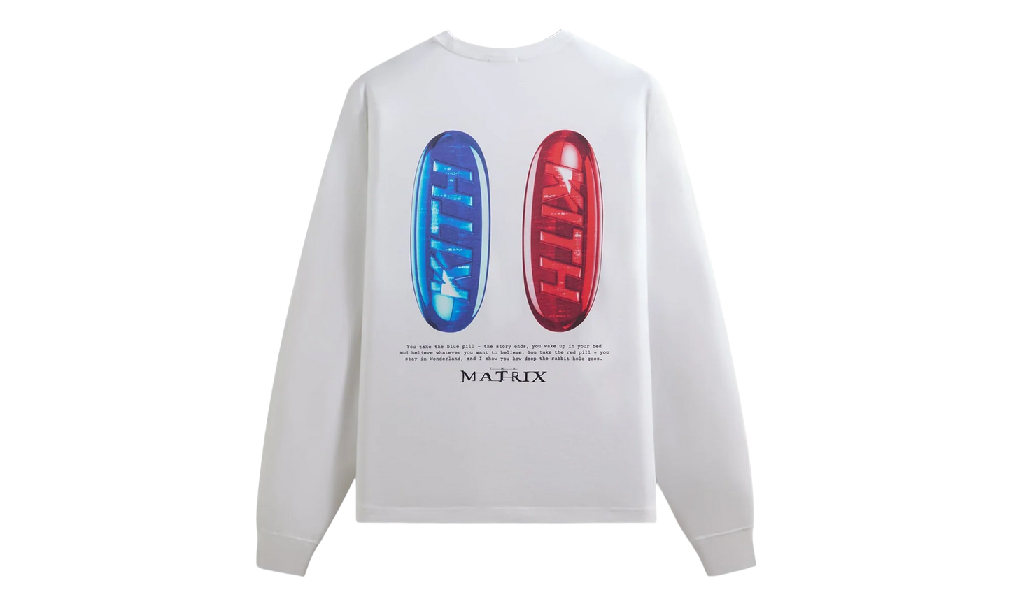 The Matrix Red Pill Blue Pill Long Sleeve Tee "White" KHM035058 101