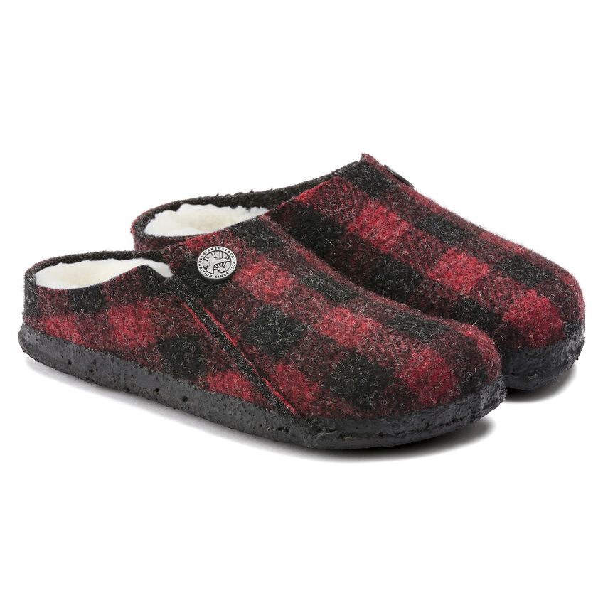Kid's Zermatt Shearling in Plaid Red