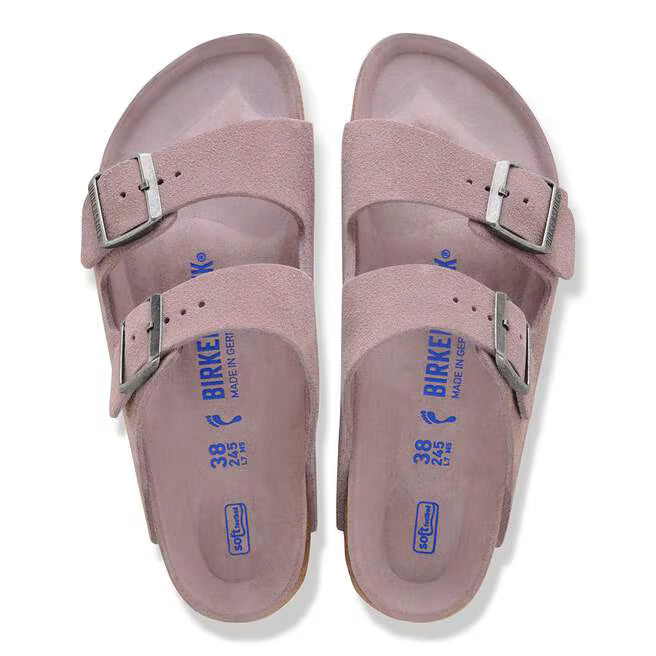 Arizona Soft Footbed Suede Leather in Faded Purple Tonal