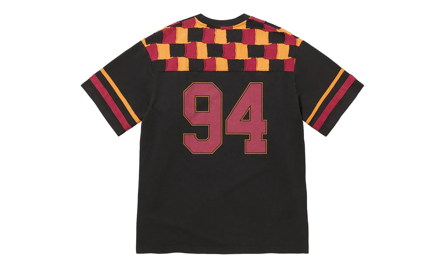 Patchwork Yoke Football Top "Black" SU27000