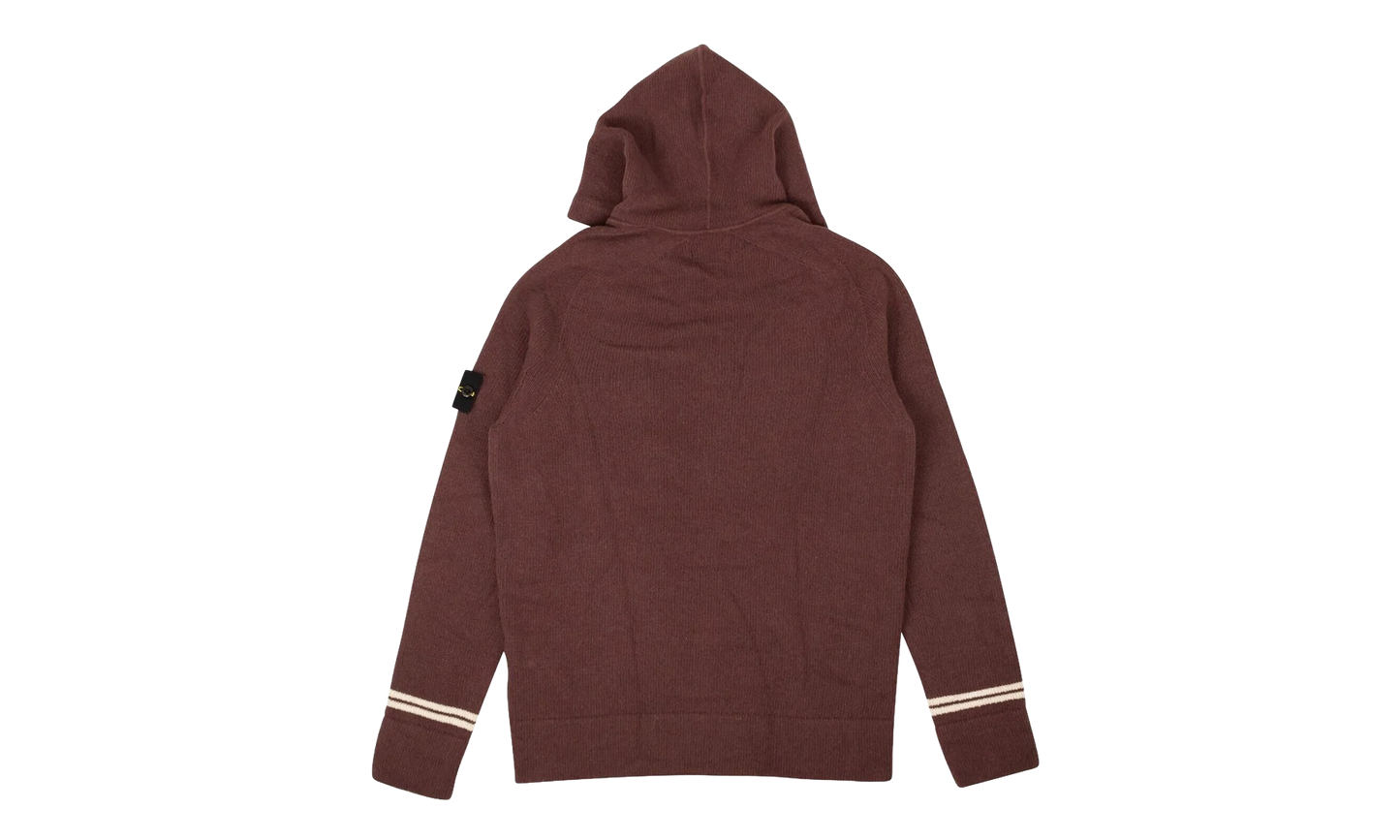 Knit Wool Blend Zip-Up Hoodie "Wine Purple" 7115539A3 V0011