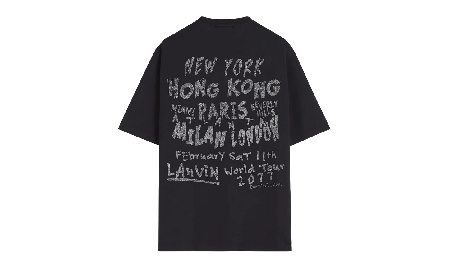 PRINTED COTTON T-SHIRT "Black" RU TS0037 J117 P24 10