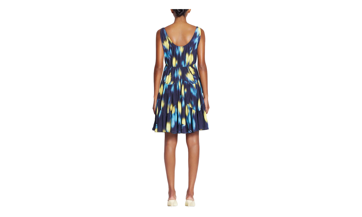 PRINTED SLEEVELESS SHORT DRESS "NAVY" RW DR0009 5900 P24 277