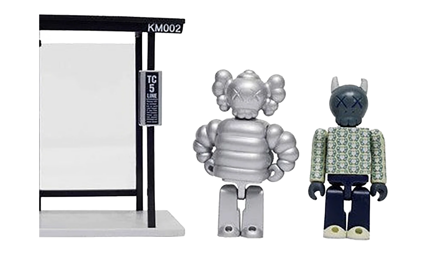 Medicom Bus Stop Series Volume 3 Vinyl Toy "Silver / Green" KAWS202468