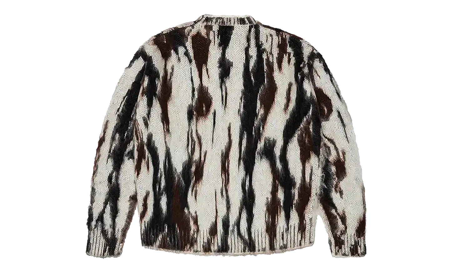 Camo Mohair Crewneck Sweatshirt "White" DT550