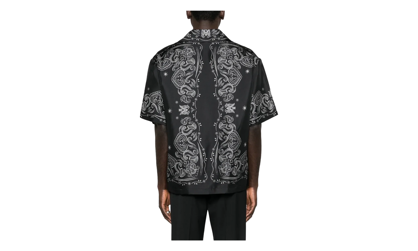 Bandana Paint Bowling Shirt "Black" AMTOSH1049 001