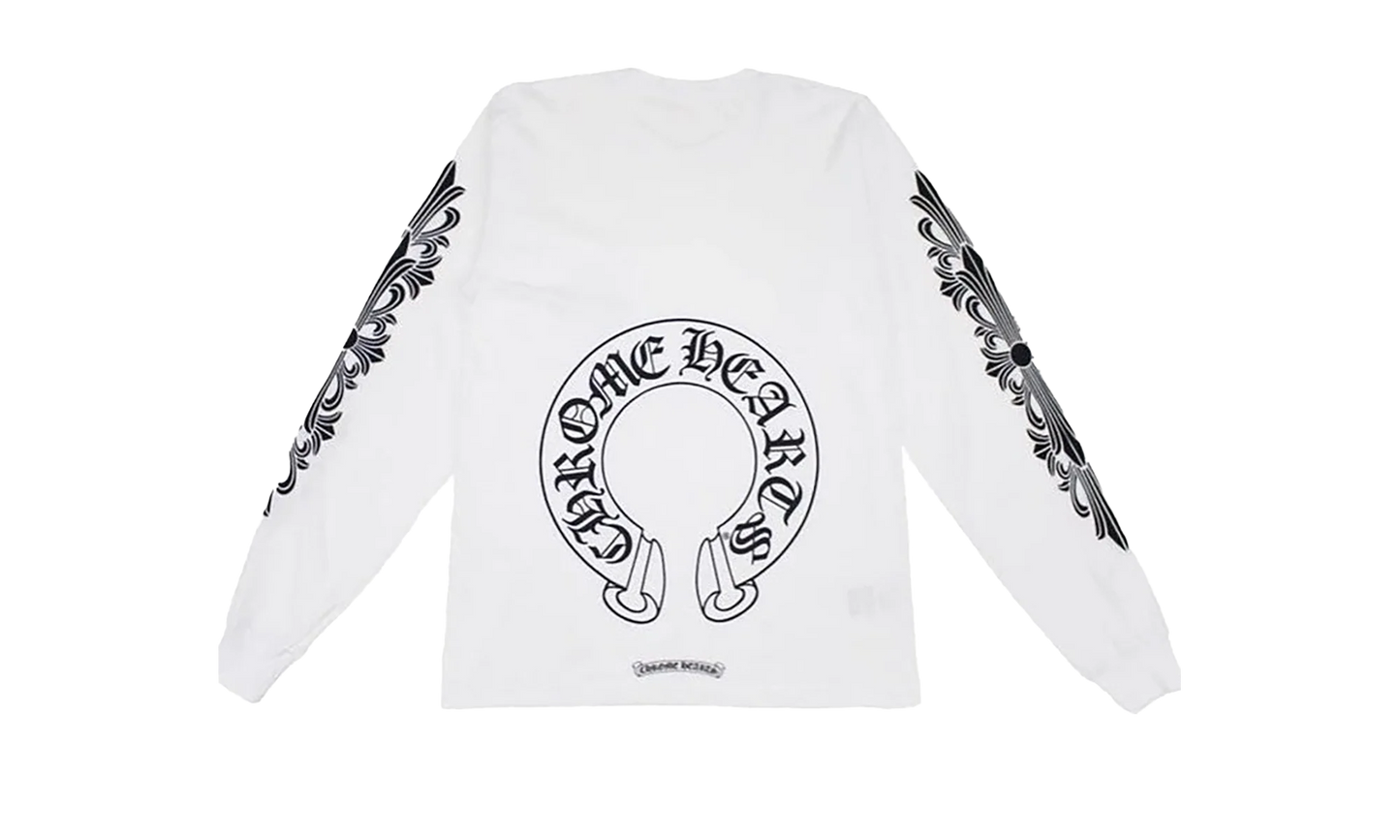 Floral Horseshoe L/S T-shirt "White" CHRM0055