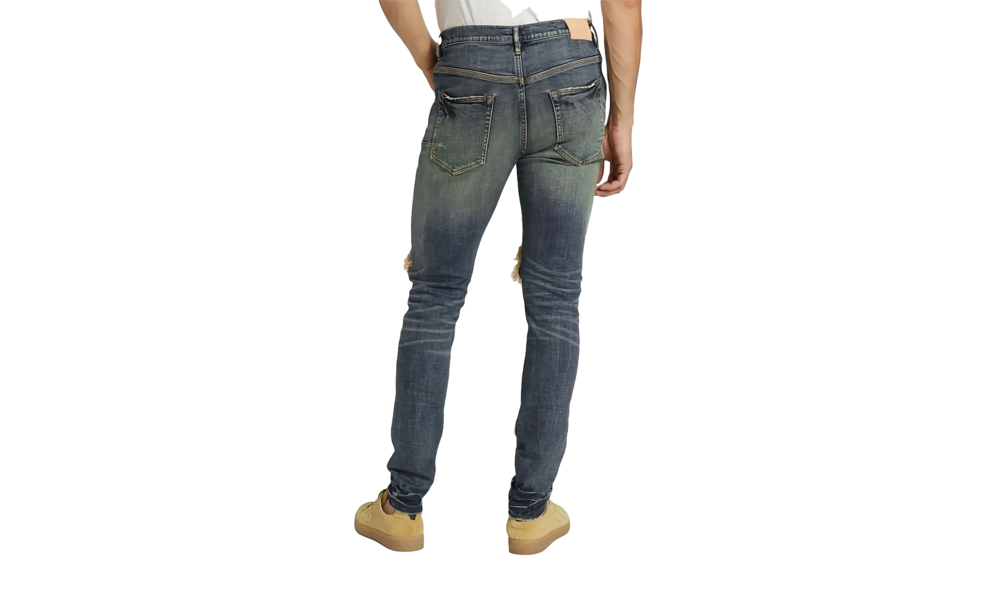 DROPPED FIT JEANS - MID RISE WITH TAPELEG "Indigo" P002 MID 34