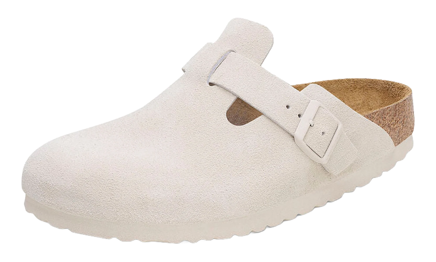 Boston Soft Footbed Suede Leather "Antique White" 10276671