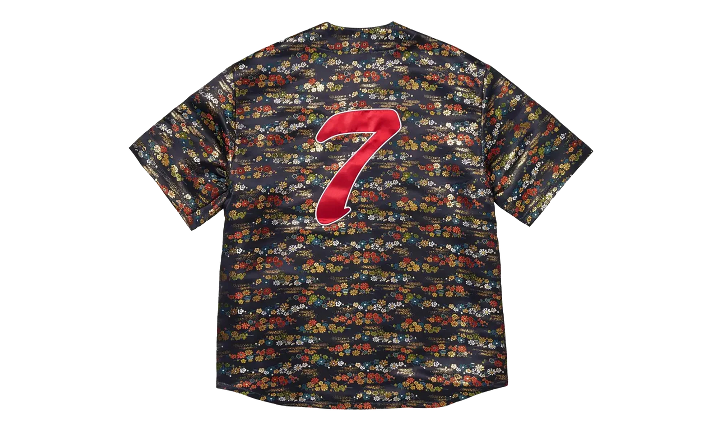 Floral Jacquard Jersey "SS26 - Navy" SU27412