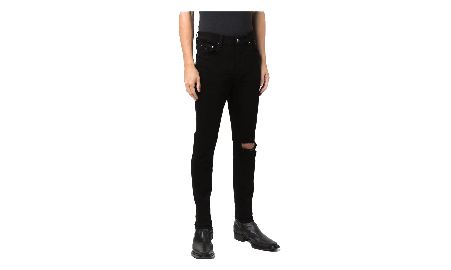 Broken Jeans "Aged Black" PXMD004 001