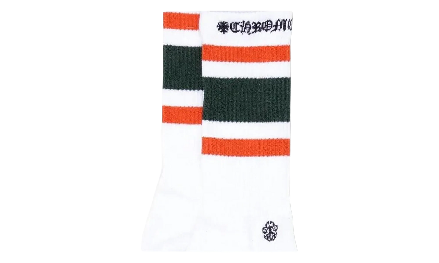 Fuck You Striped Sock "White / Orange" CHRM1025