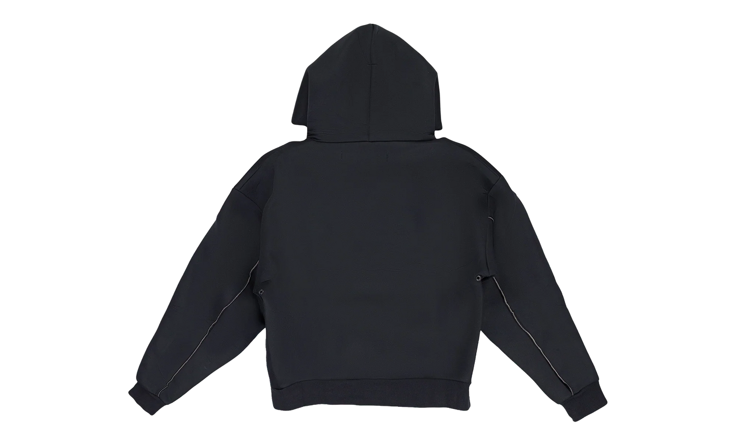 LONG DRAWSTRING HOODIE "Black" OFW MHDS 0001