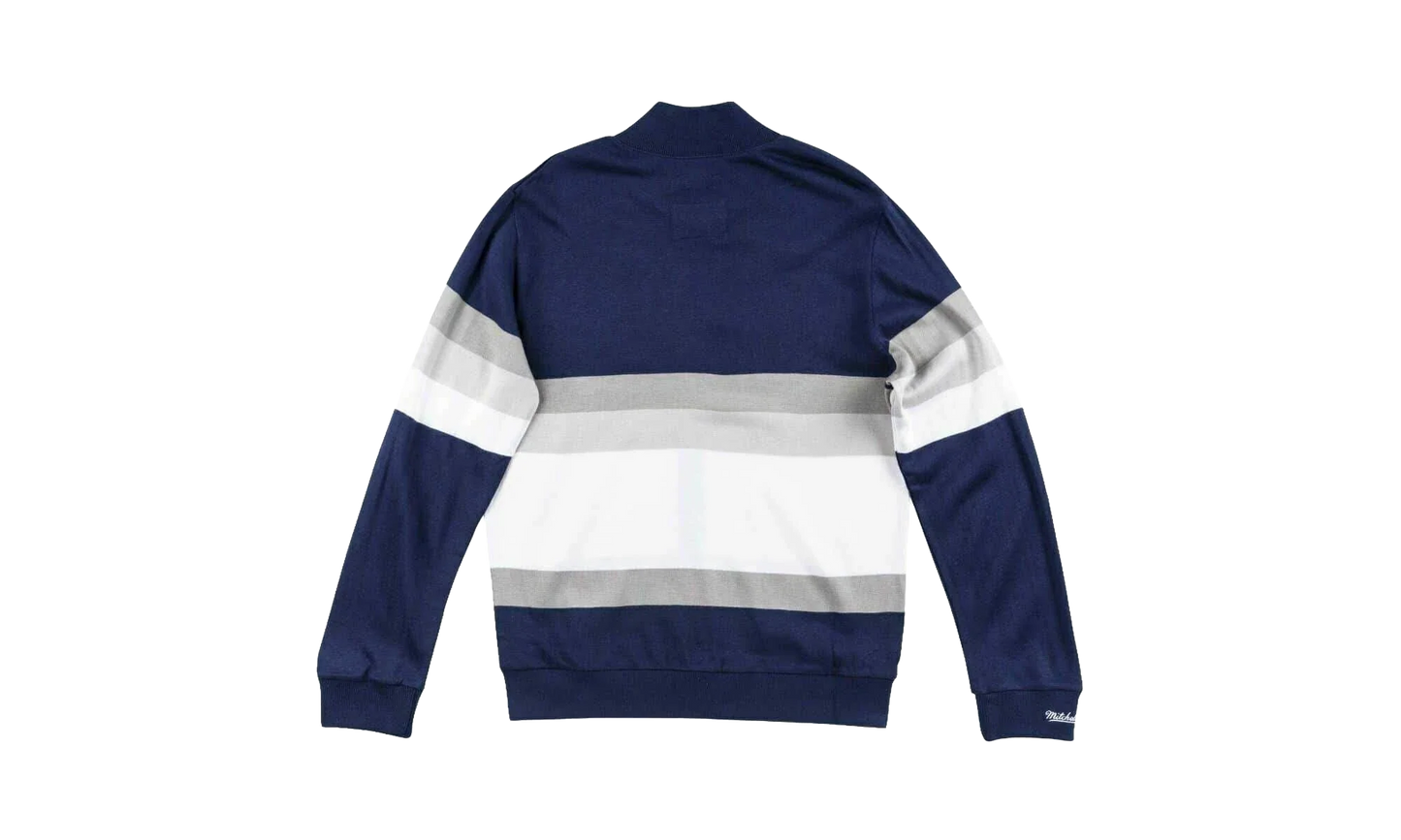NFL Front Stripe Full Zip Sweater "Dallas Cowboys - Navy" SWTRAJ18024 DCONAVY