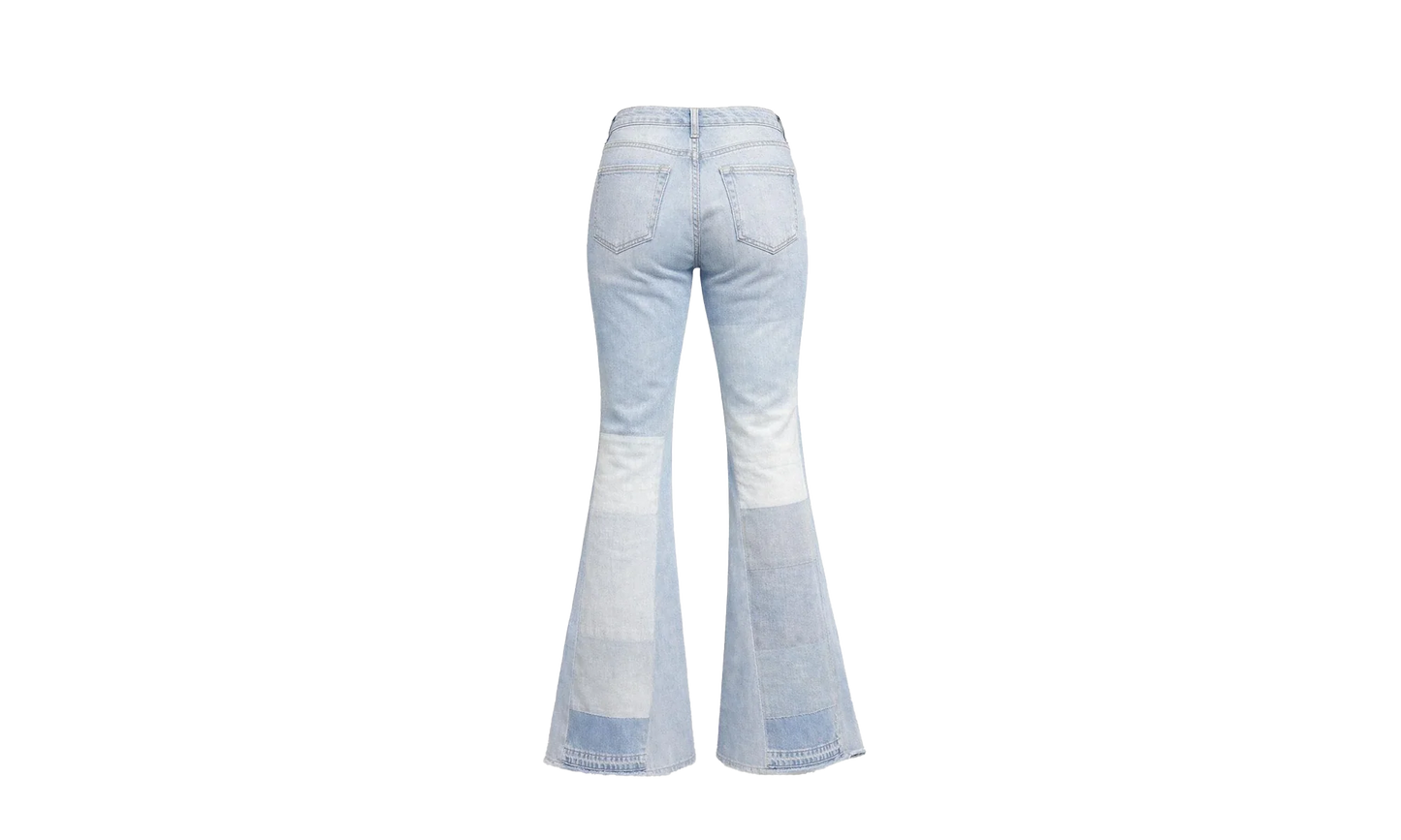 Reconstructed Flare Jeans Patch "Multi Indigo" Y0W01405RD MUI
