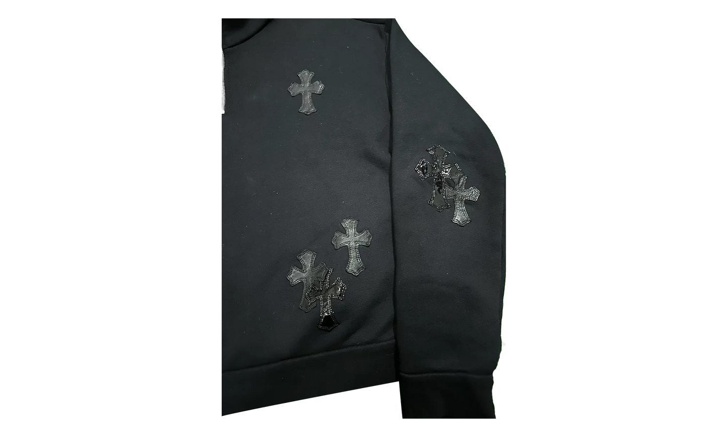 Cross Patch Quarter Zip "Black" CHRM0834