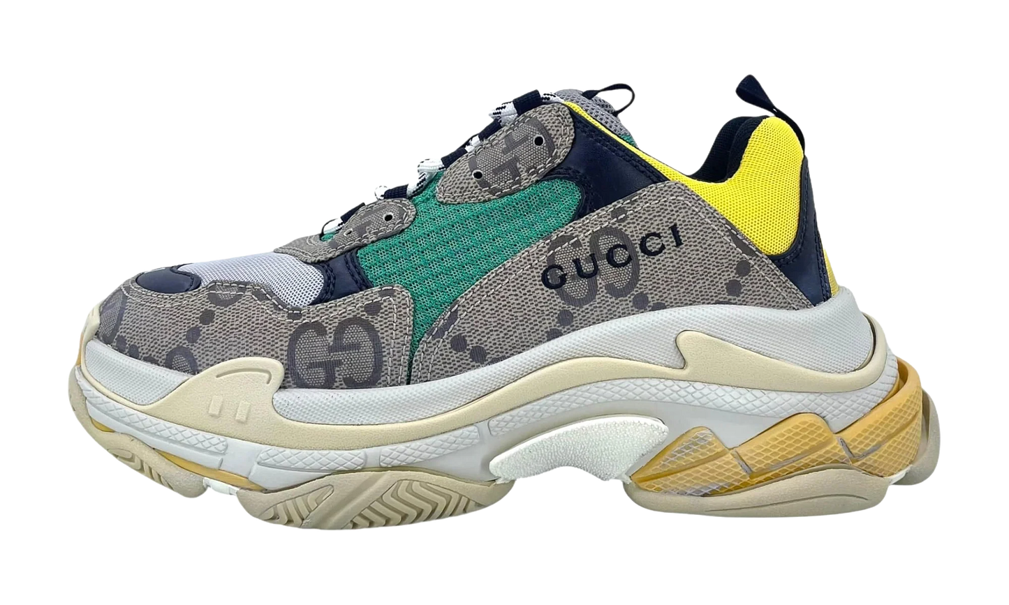 The Hacker Project Triple S "Gucci - Beige Green Yellow" 681067 UMO20 9766
