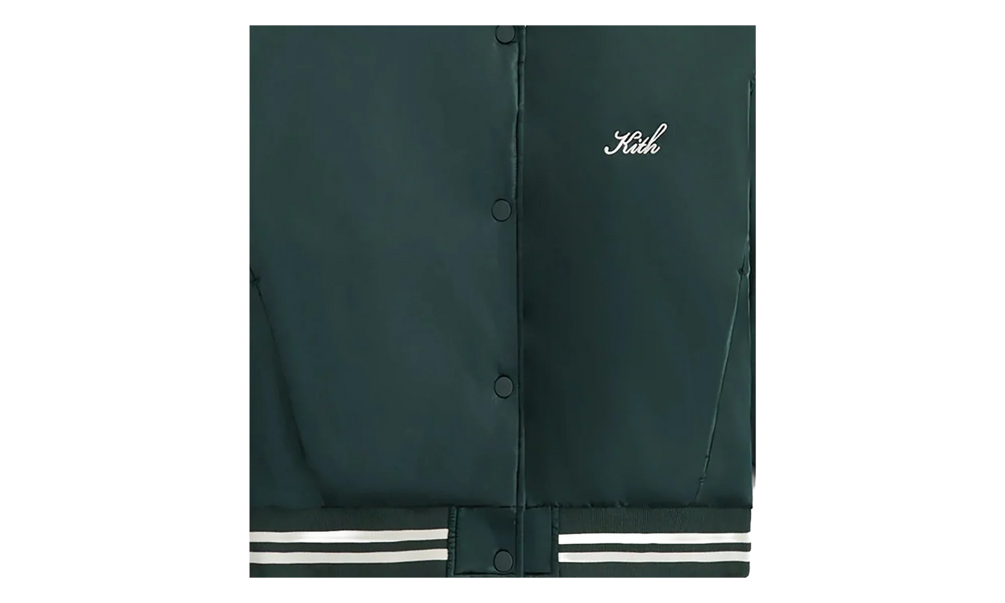 Landry II Cropped Satin Bomber Jacket WMNS "Dark Green" KITH120