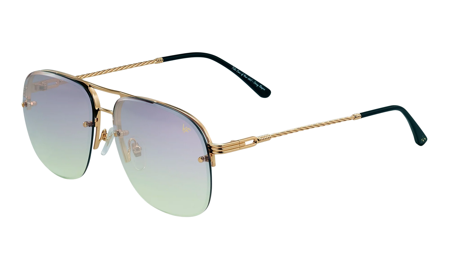 Snatch Bevel Rimless Drill Mount 18KT "Yellow Gold / Pastel Mauve Gradient" DMSN2 0009 48C2
