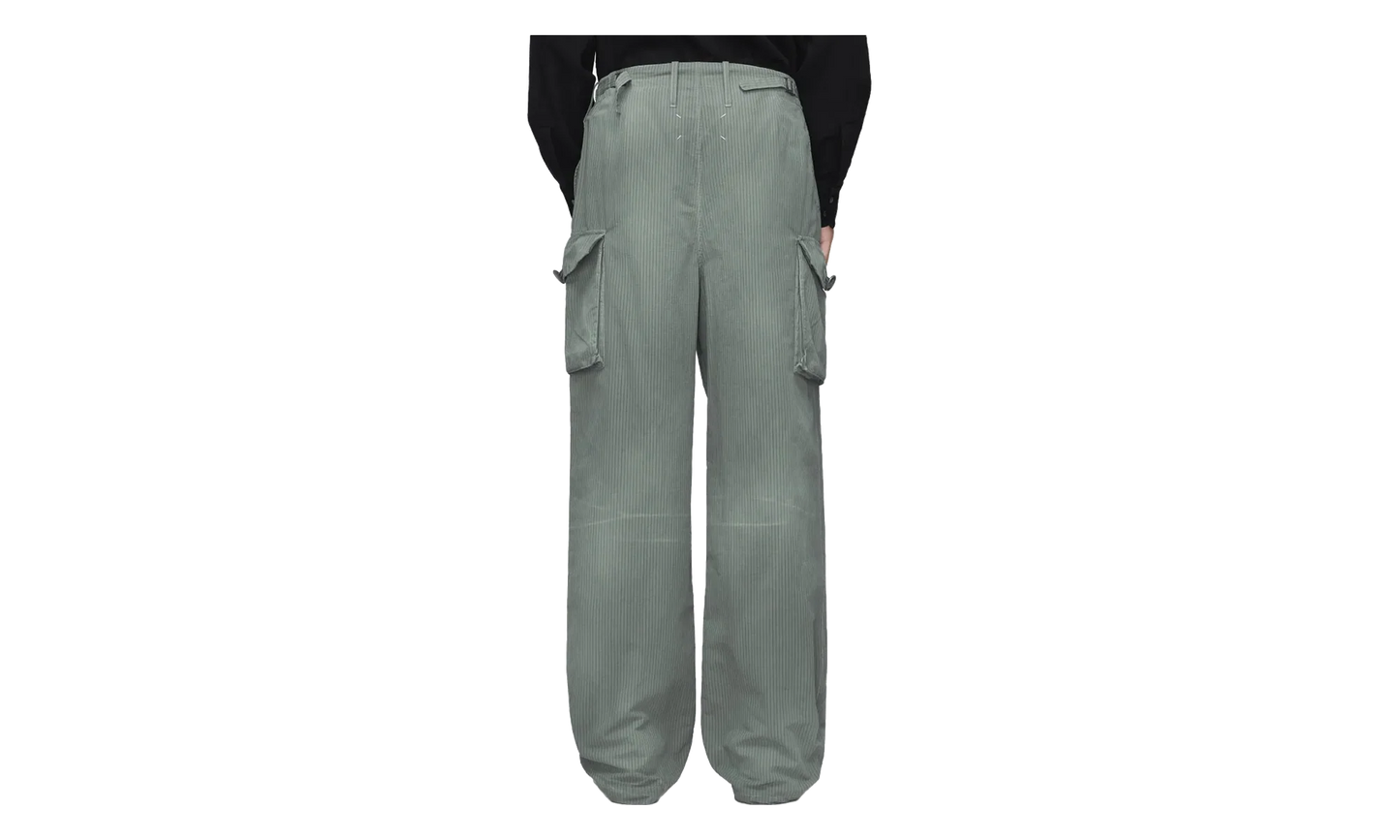 Cotton Blend Cargo Pants "Sage" S50KA0708M356851809