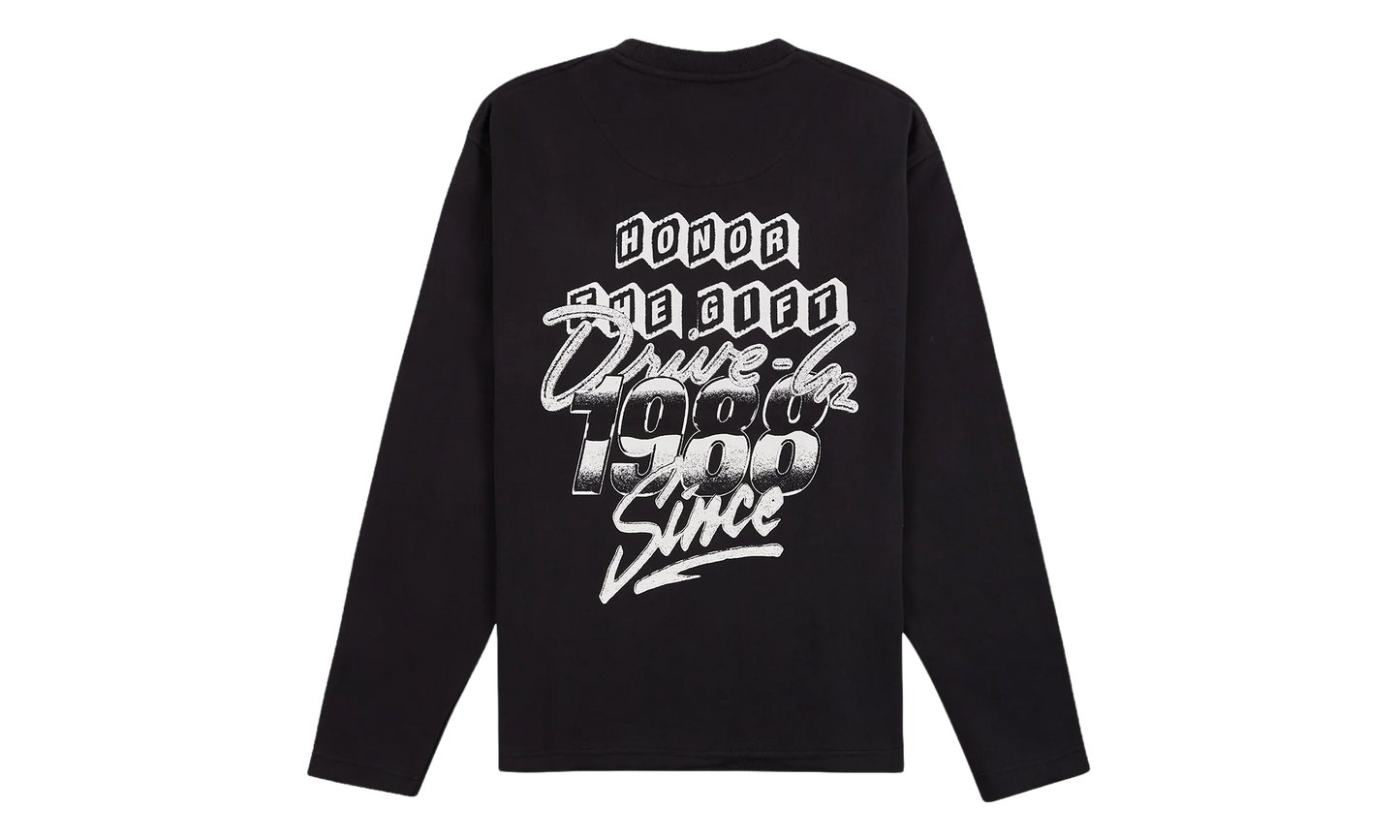 1988 Drive In Long-Sleeve Crewneck "Black" HTG250452 BLAC
