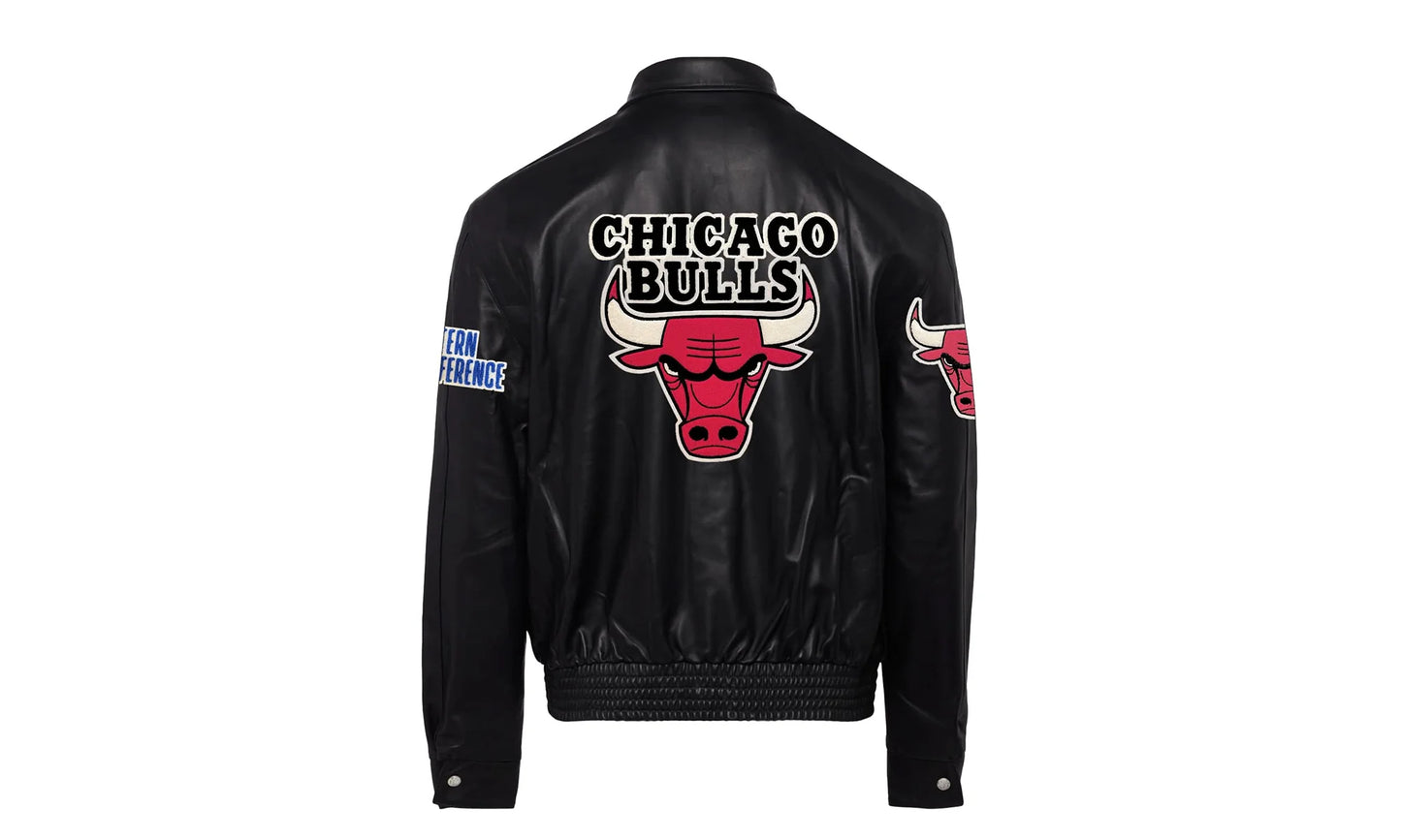 Chicago Bulls Full Leather Jacket Black "Black" NBA CHI BUL 104
