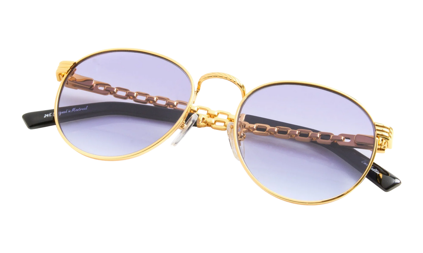 Miami Vice Equestrian Edition 24KT "Yellow Gold / Mauve Gradient Flash Silver" EQMV2 0004 20C2