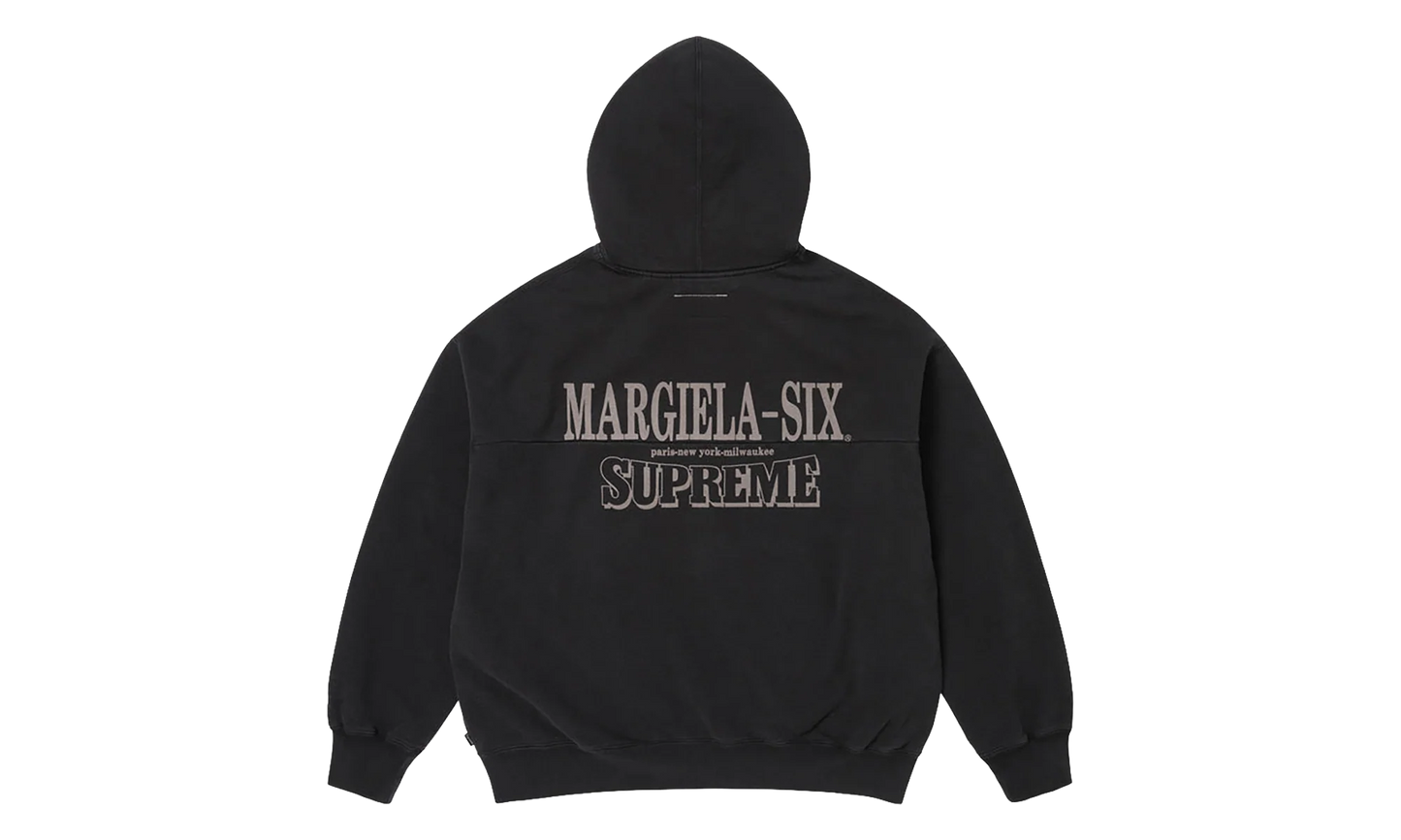 MM6 Maison Margiela Eagle Zip Up Hooded Sweatshirt "SS26 - Black" SU27173
