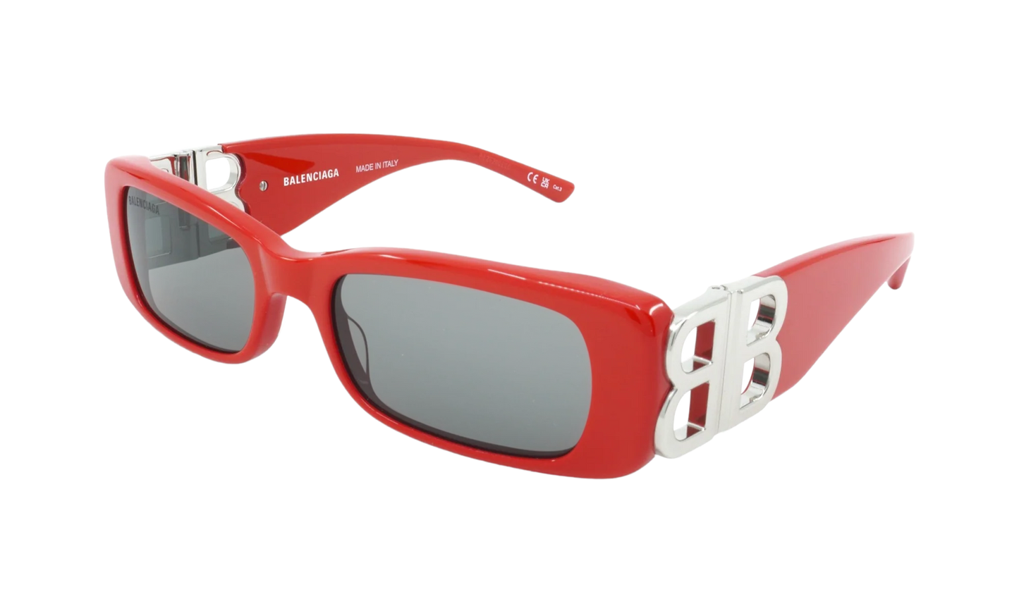 Rectangular Frame Sunglasses WMNS "Red / Silver" BB0096S 015
