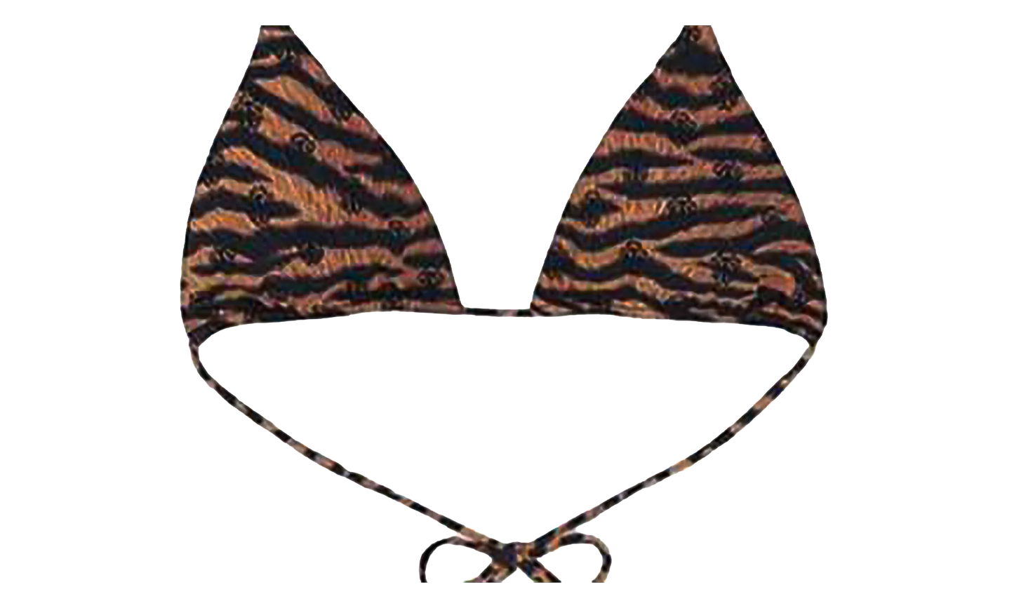 X DIB Orange Tiger Bikini top "Brown" CHRM1084