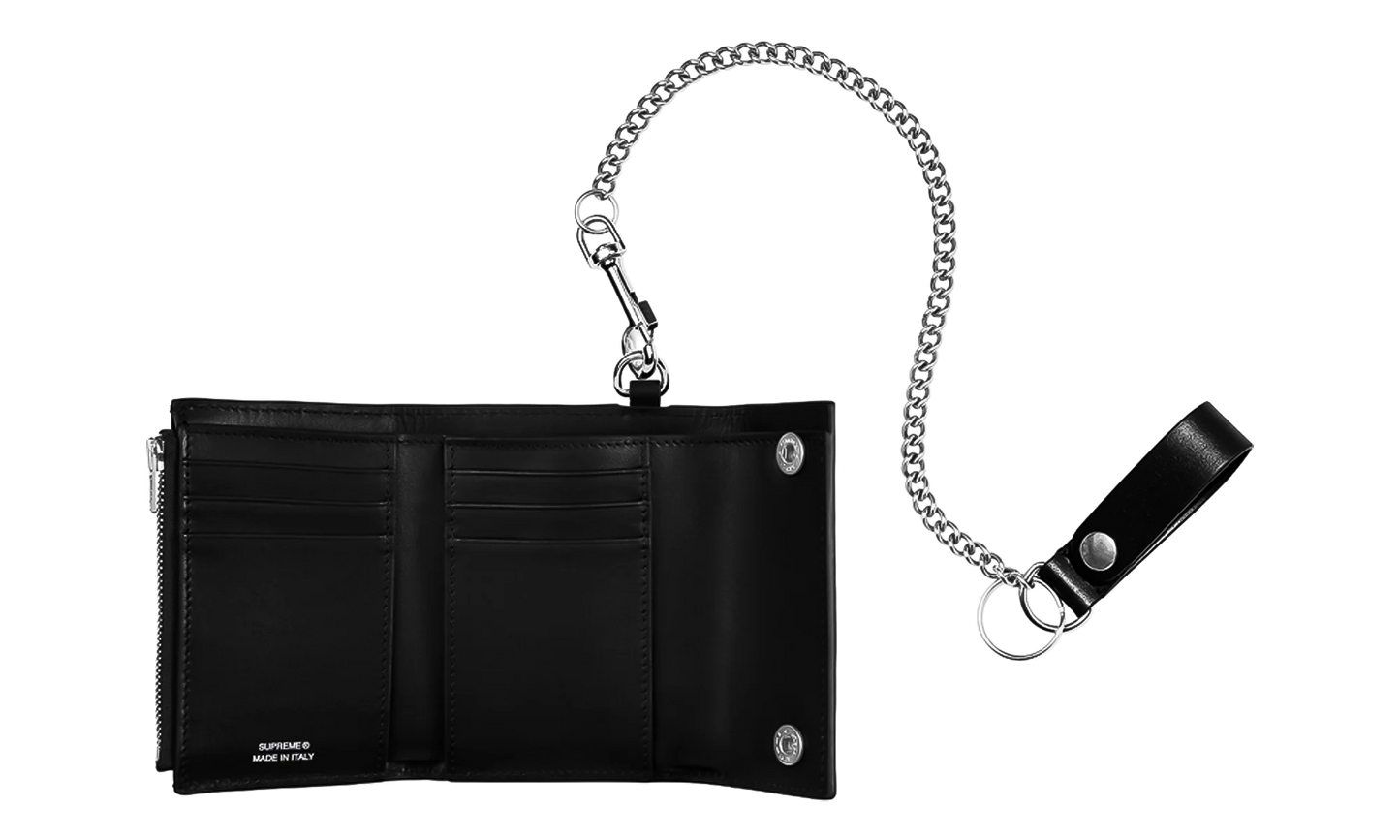 Leather Chain Wallet "SS25 - Black" SU27206