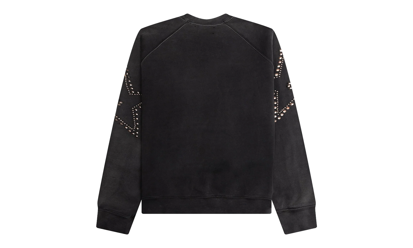 Star Studded Oversized Crewneck "Black" SAT003