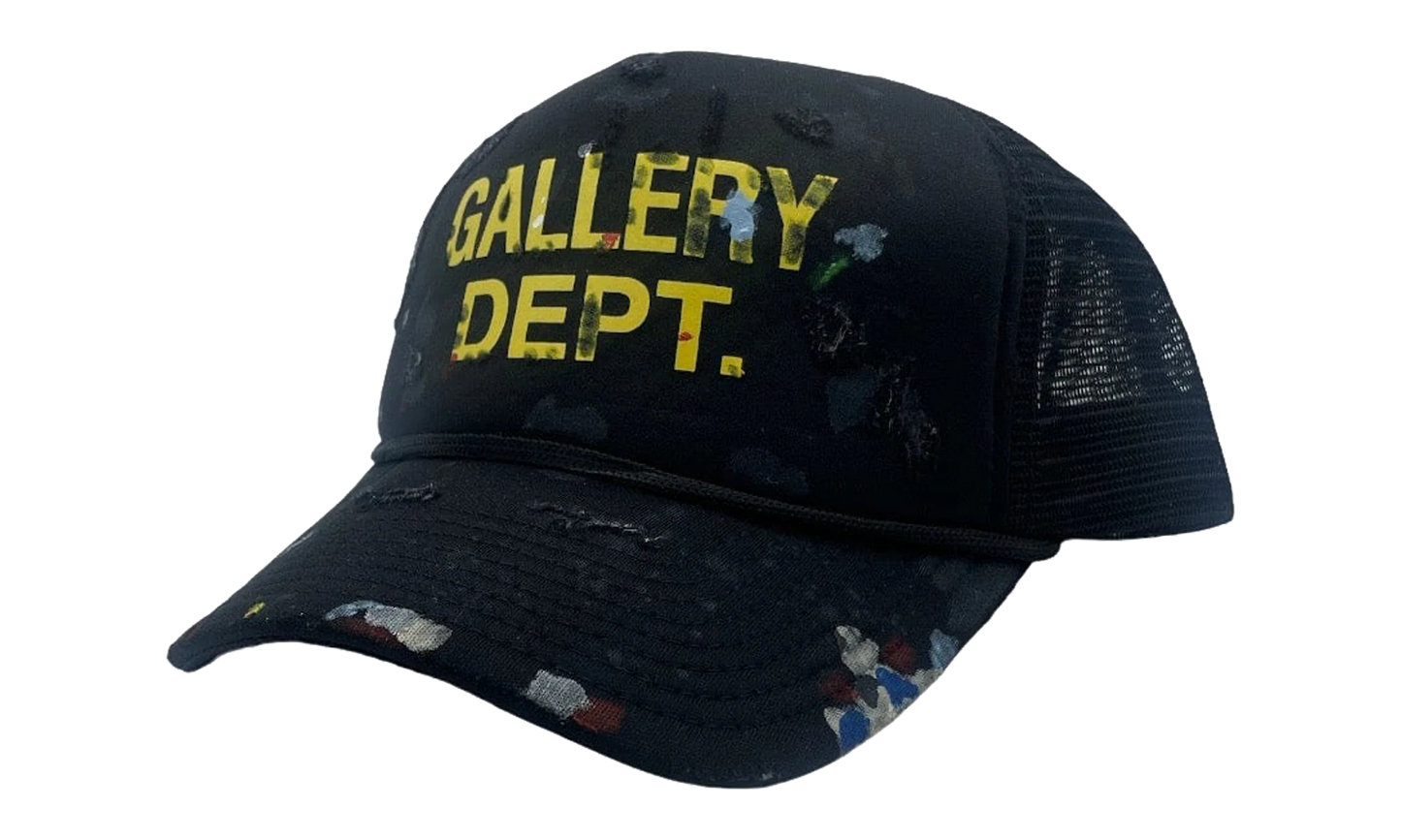 Distressed Paint Splatter Trucker Hat "Black" GD133