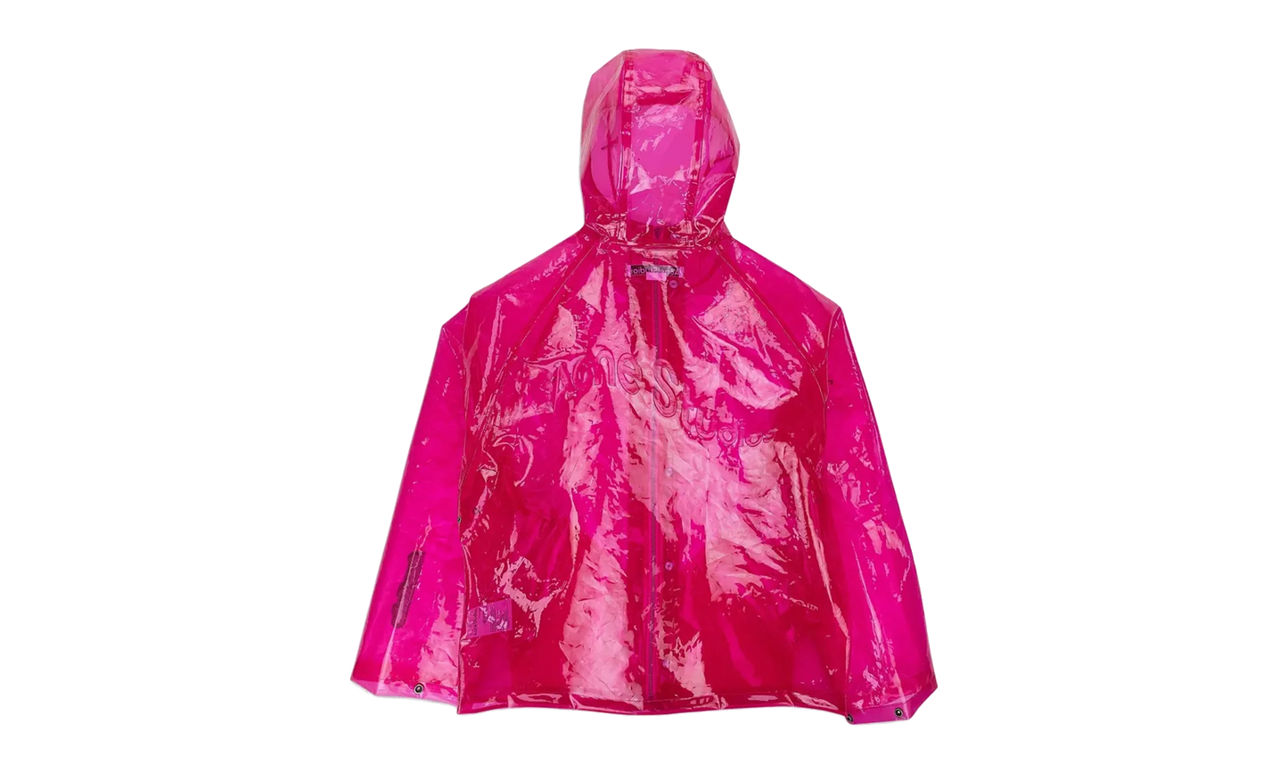 Transparent Hooded Raincoat "Pink" ASO XOTW 0002