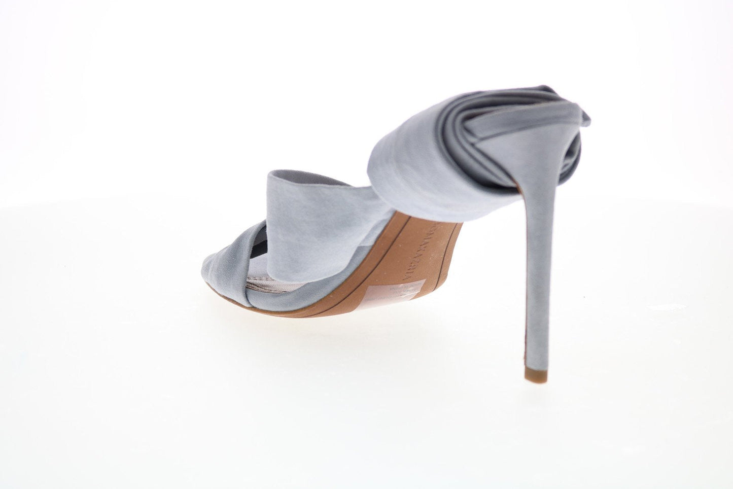 BCBG Max Azria Emma Kidsuede 34AZ123-MST Womens Gray Suede Strap Heels Shoes