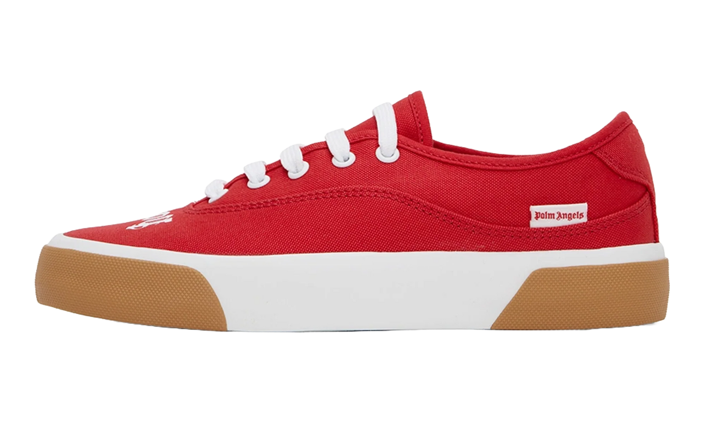 Logo Lace-Up Skater Sneakers "Red/White" PWIC013C99MAT0011001