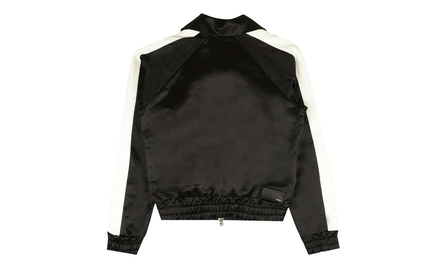 Full Zip Satin Track Jacket "Black" MJT001 001
