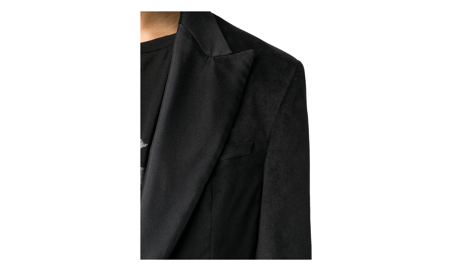 Velvet Blazer Sport Coat "Black" Y0M12174VE BLK