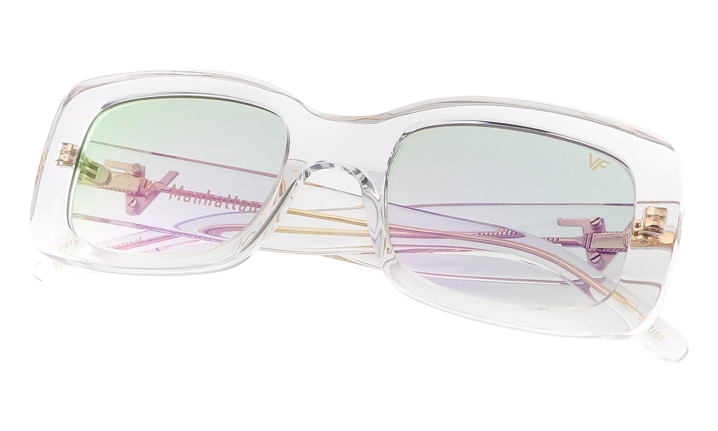 Manhattan Translucent Edition Acetate "Clear Translucent / Neon Green Flash Purple" VFMA2 0005