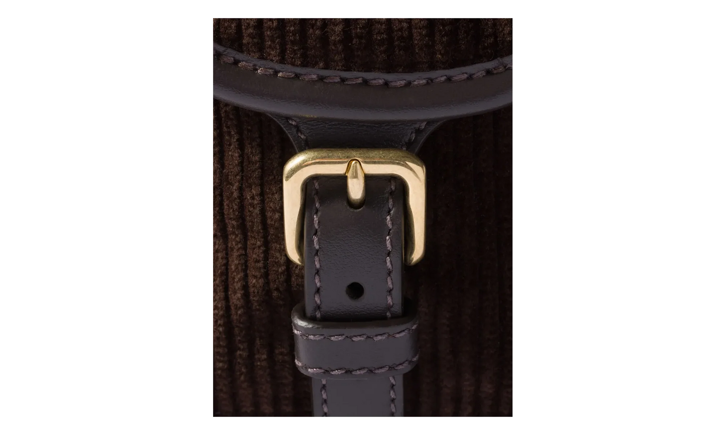 Velluto Righe Zaino Handbags WMNS "Ebano" 5BZ042 V OOM AF81 F0192