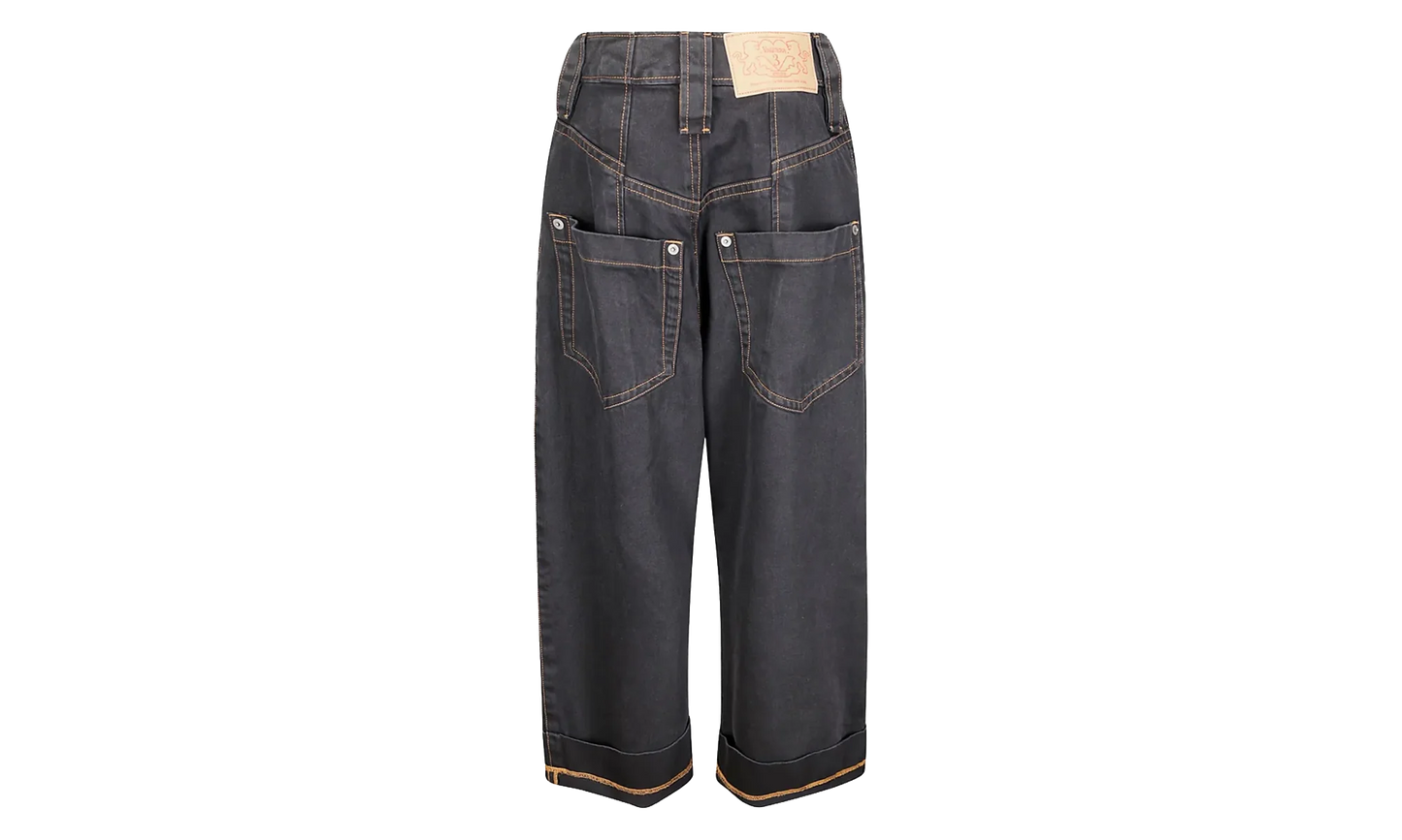 Wide Leg Baby Jeans "Black" VAQ10P003