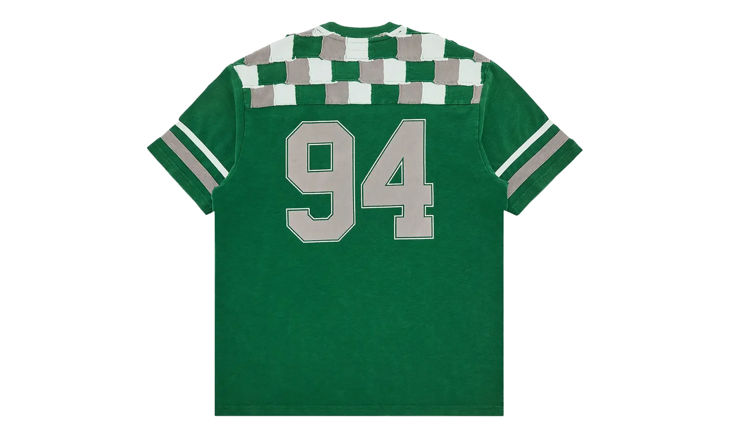 Patchwork Yoke Football Top "FW24 - Green" SU27059
