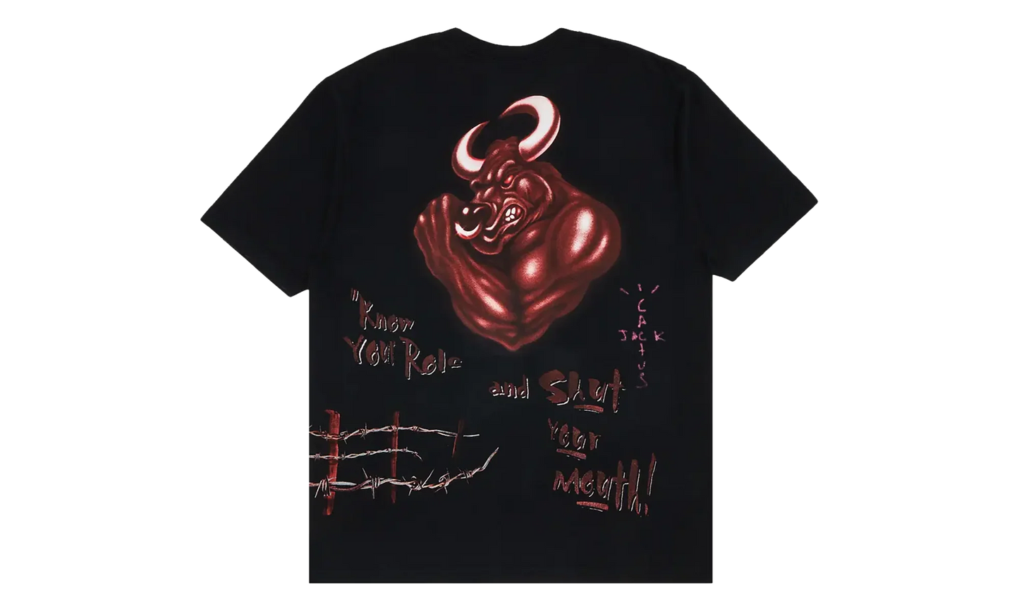 Cactus Jack x WWE Know Your Role The Rock T-Shirt "Black" CPFM26