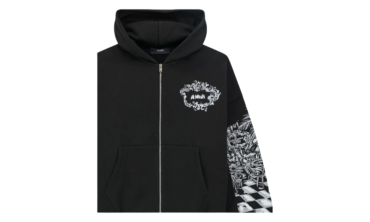 Chateau Sketch Zip-Up Hoodie "Black" AMTOJR1099 001