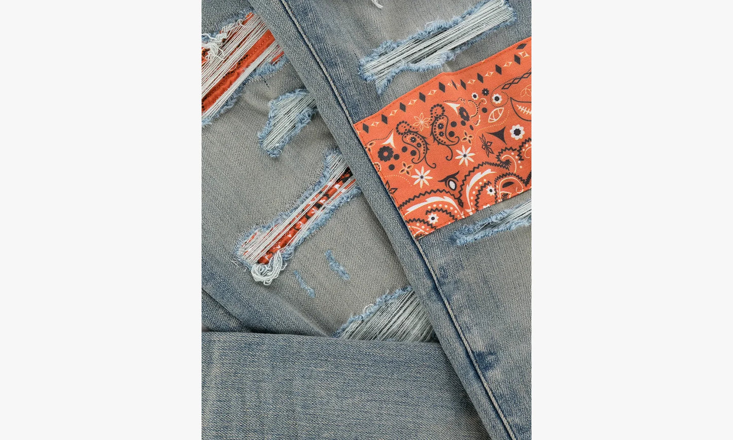 Vintage Bandana Artpatch Jean Clay Indigo "CLAY INDIGO" PS22MDS140 CLAY INDIGO