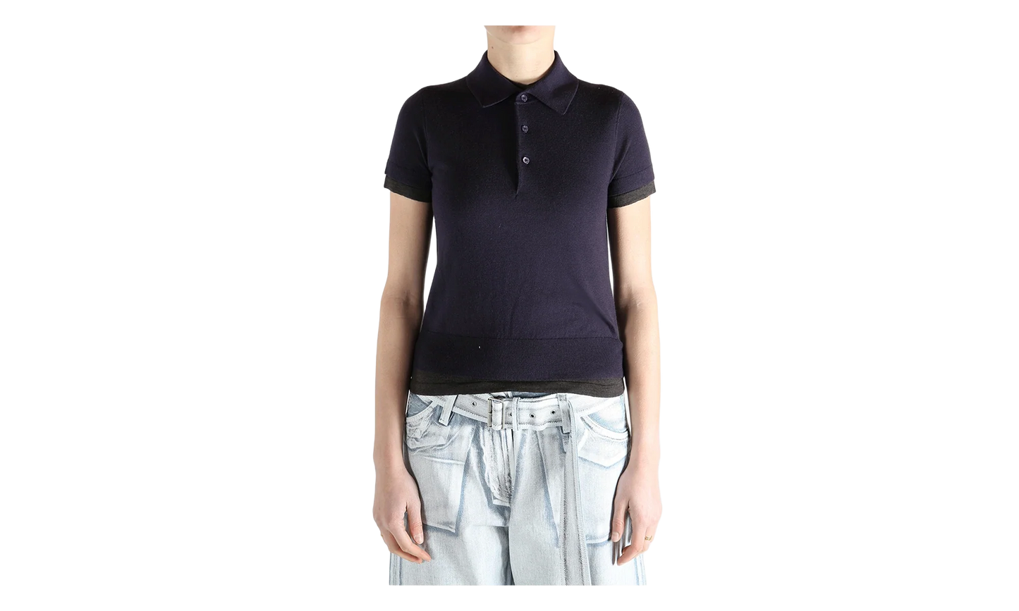 Polo Knit Shirt WMNS "Purple Brown" FN WN KNIT000967 PURPLE BROWN